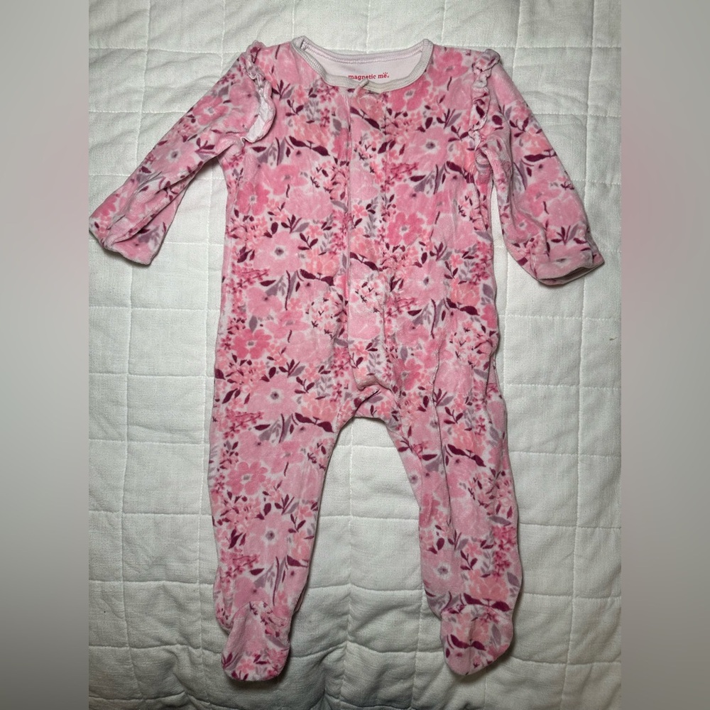 Magnetic Me Pink Floral Kids One Piece